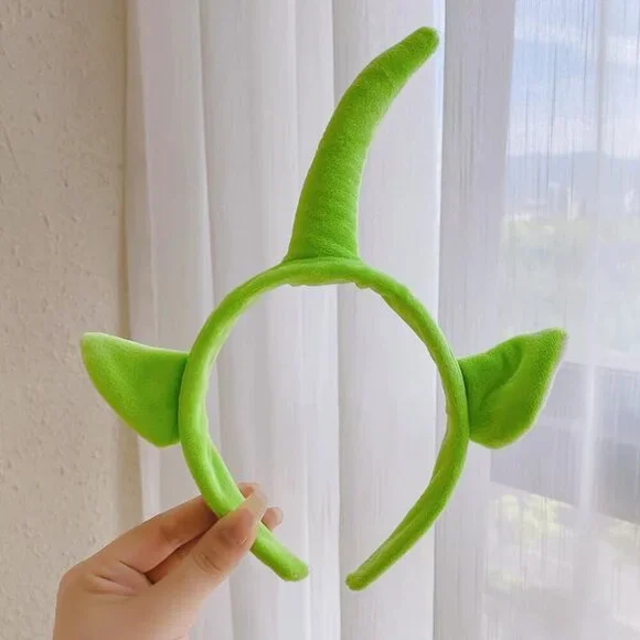 Green Cloth Headband Ears Fashion Hair Accessory for Adults Halloween Parties - Picture 5 of 5